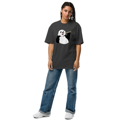 God of All Pandas Oversized faded t-shirt