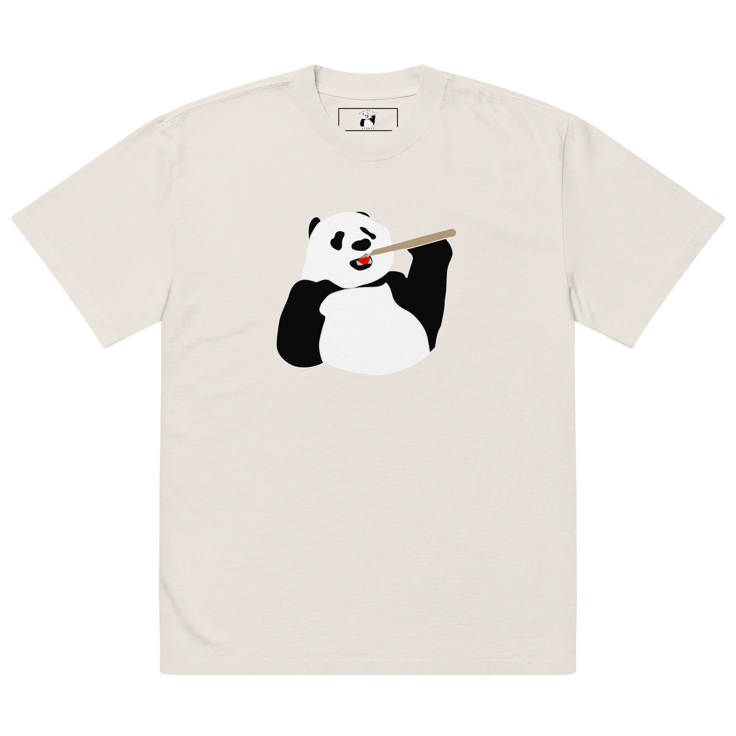 God of All Pandas Oversized faded t-shirt