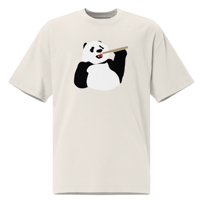 God of All Pandas Oversized faded t-shirt