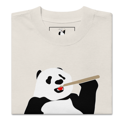 God of All Pandas Oversized faded t-shirt