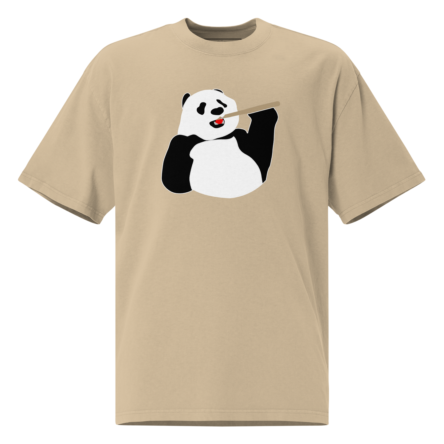 God of All Pandas Oversized faded t-shirt