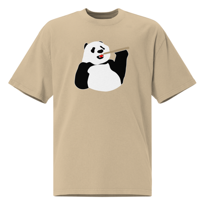 God of All Pandas Oversized faded t-shirt